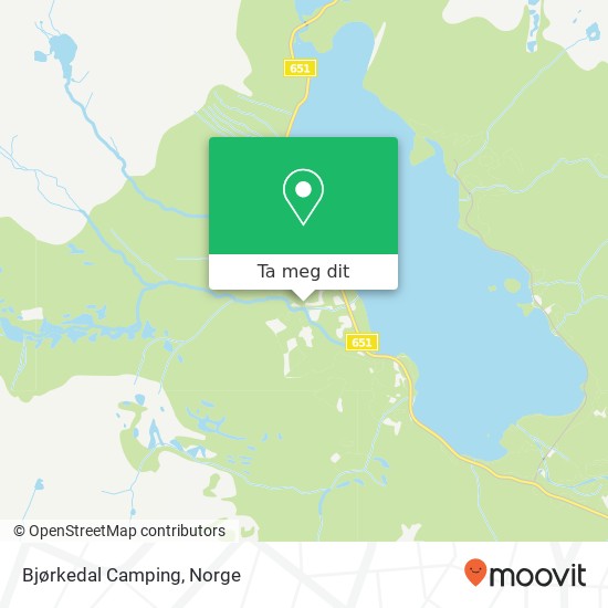 Bjørkedal Camping kart