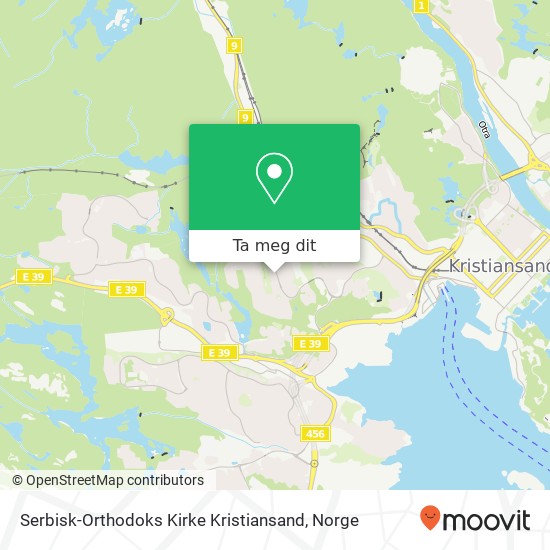 Serbisk-Orthodoks Kirke Kristiansand kart