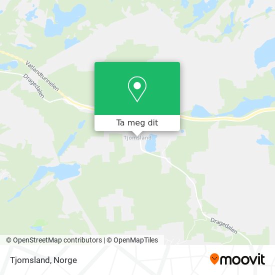 Tjomsland kart