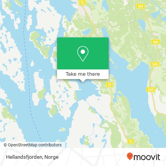 Hellandsfjorden kart