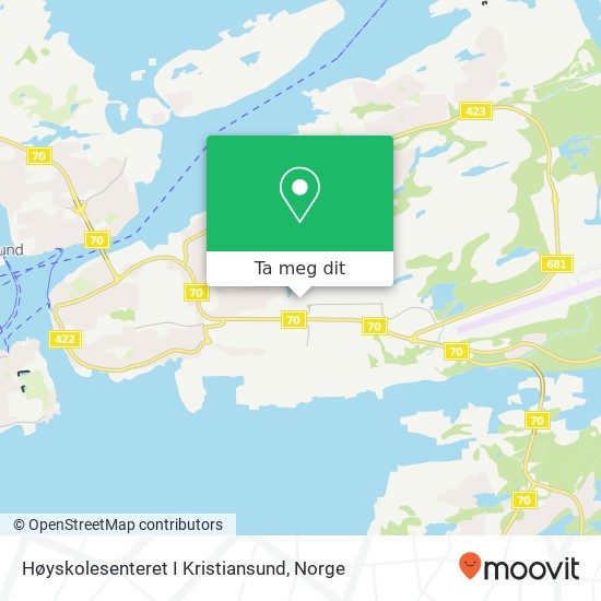 Høyskolesenteret I Kristiansund kart