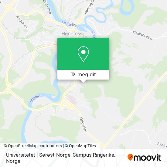 Universitetet I Sørøst-Norge, Campus Ringerike kart