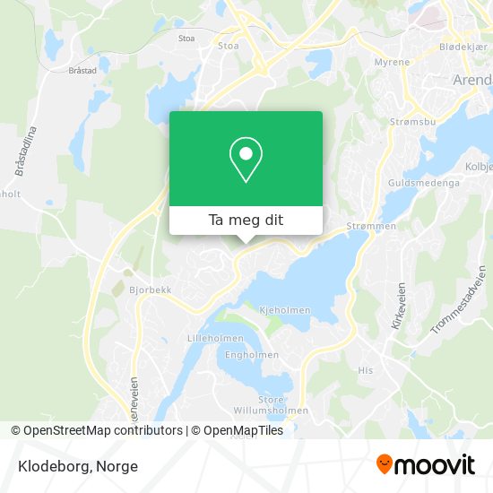 Klodeborg kart