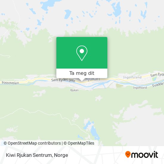 Kiwi Rjukan Sentrum kart