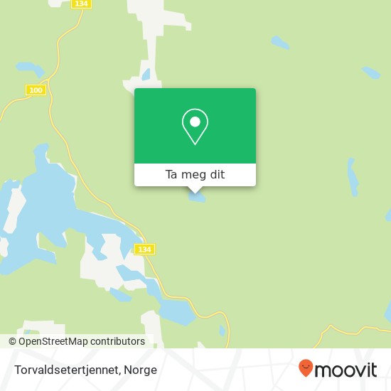 Torvaldsetertjennet kart
