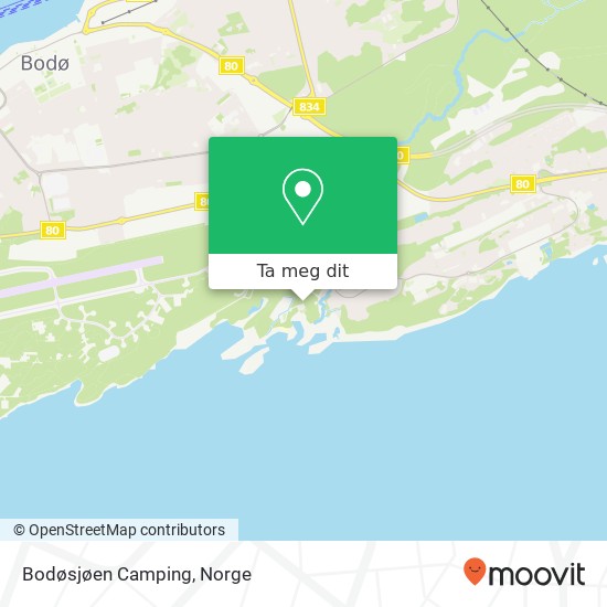 Bodøsjøen Camping kart
