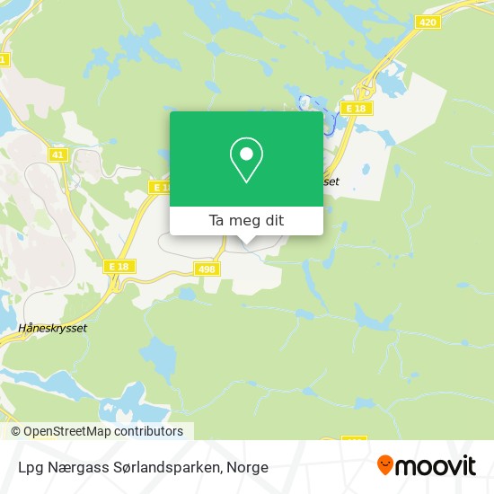 Lpg Nærgass Sørlandsparken kart