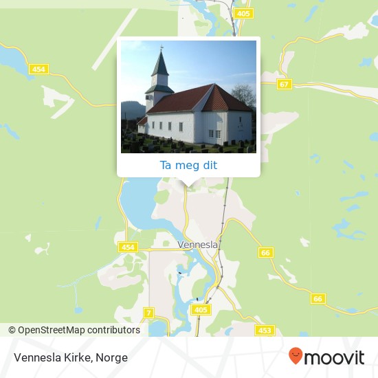 Vennesla Kirke kart