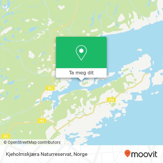 Kjeholmskjæra Naturreservat kart