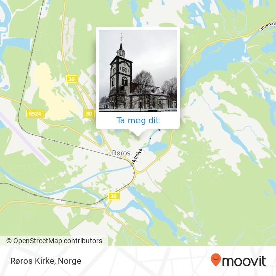 Røros Kirke kart