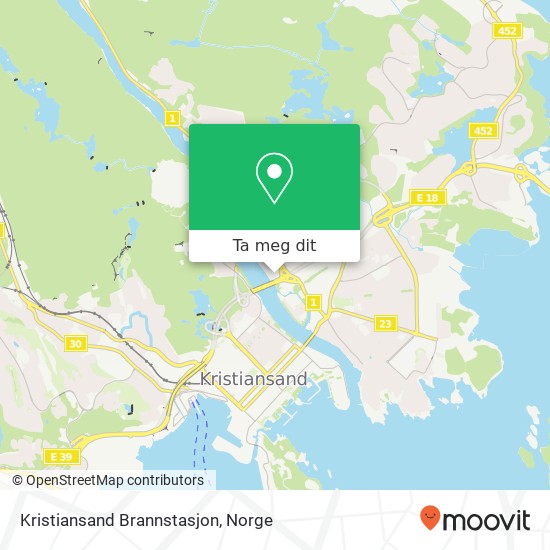 Kristiansand Brannstasjon kart
