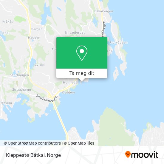 Kleppestø Båtkai kart