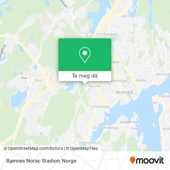 Bjønnes Norac Stadion kart