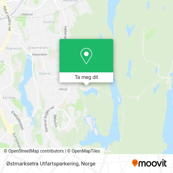Østmarksetra Utfartsparkering kart