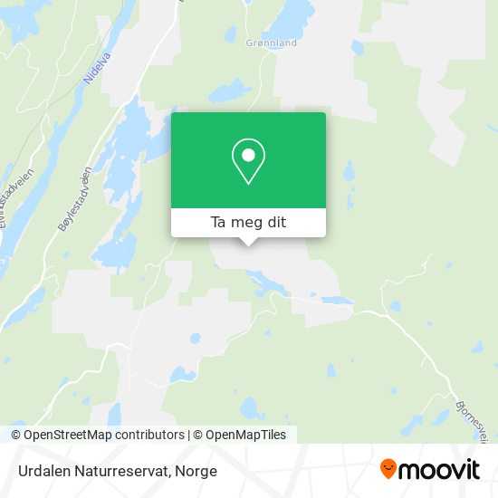 Urdalen Naturreservat kart