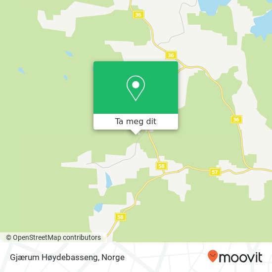 Gjærum Høydebasseng kart
