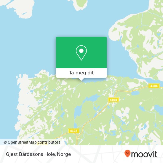 Gjest Bårdssons Hole kart