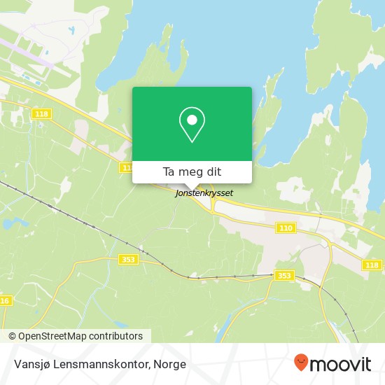 Vansjø Lensmannskontor kart