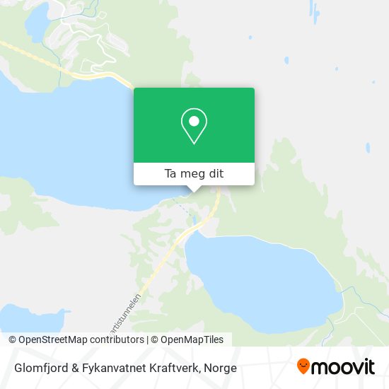 Glomfjord & Fykanvatnet Kraftverk kart