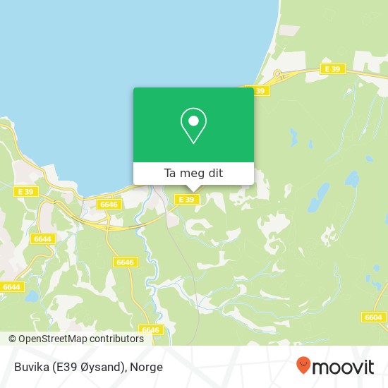 Buvika (E39 Øysand) kart