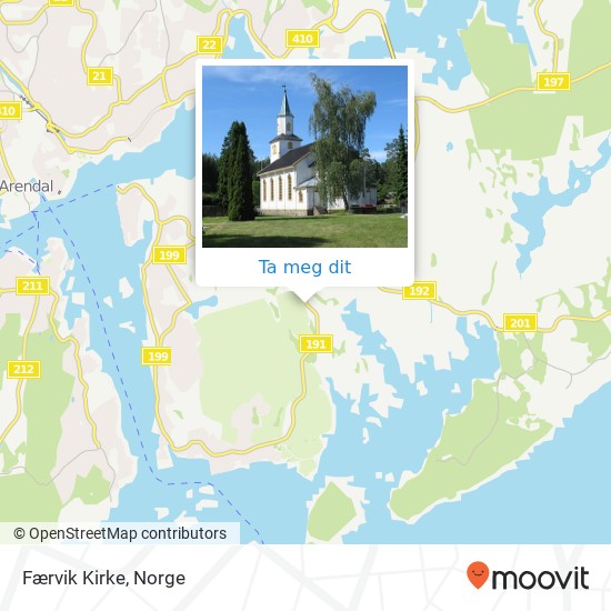 Færvik Kirke kart