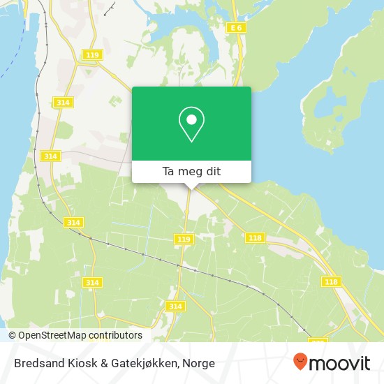 Bredsand Kiosk & Gatekjøkken kart