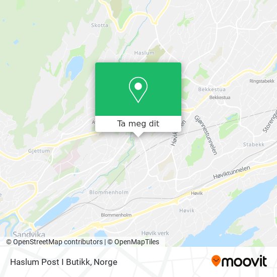 Haslum Post I Butikk kart