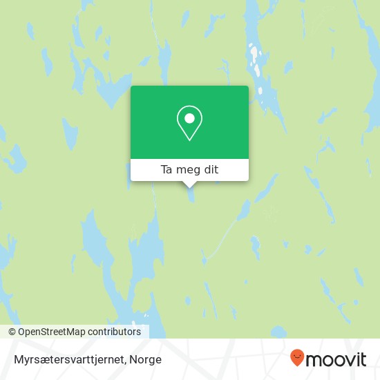 Myrsætersvarttjernet kart