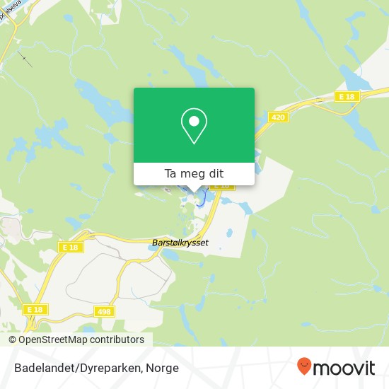 Badelandet/Dyreparken kart
