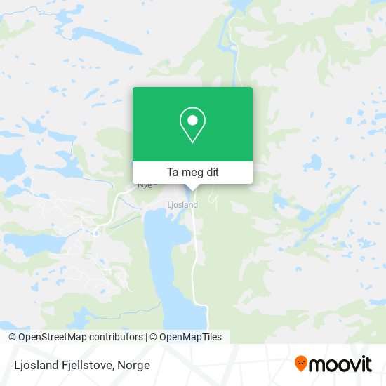 Ljosland Fjellstove kart
