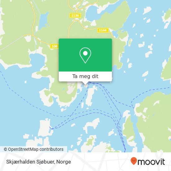 Skjærhalden Sjøbuer kart
