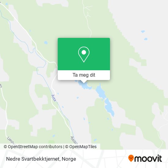 Nedre Svartbekktjernet kart