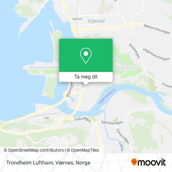 Trondheim Lufthavn, Værnes kart