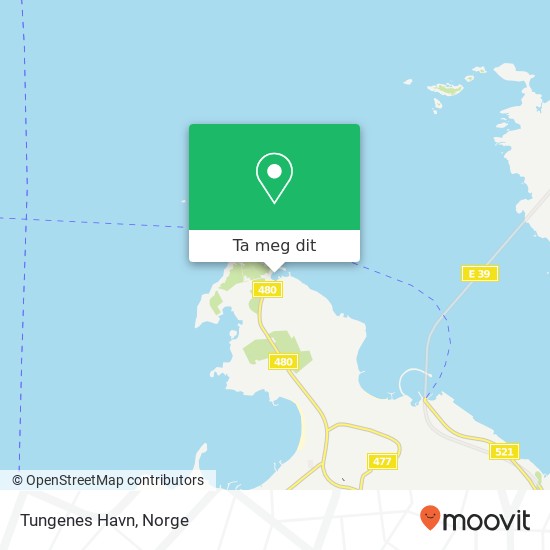 Tungenes Havn kart