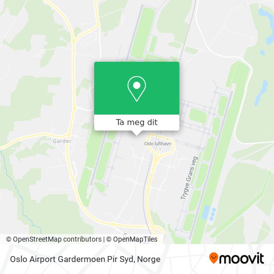 Oslo Airport Gardermoen Pir Syd kart