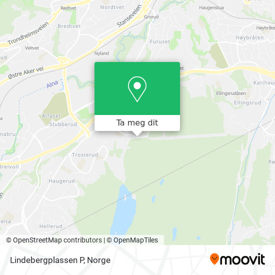 Lindebergplassen P kart