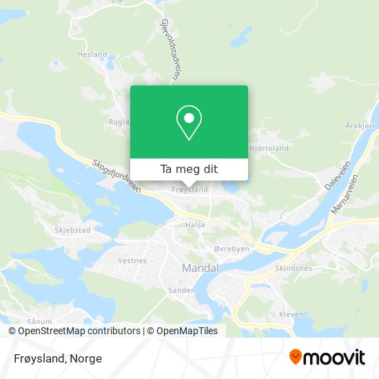 Frøysland kart