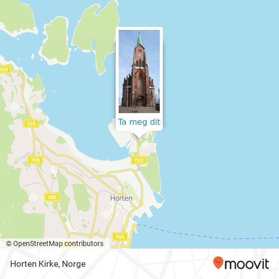 Horten Kirke kart