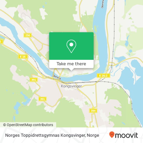 Norges Toppidrettsgymnas Kongsvinger kart