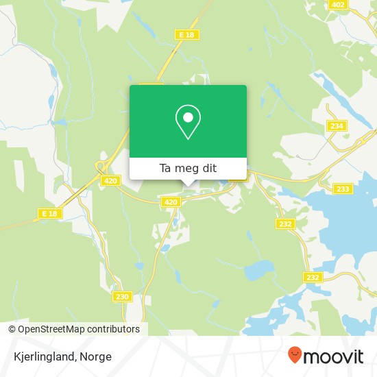 Kjerlingland kart