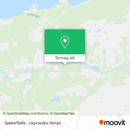 Sjækerfjella - Lågvassbu kart