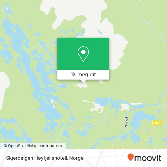 Skjerdingen Høyfjellshotell kart