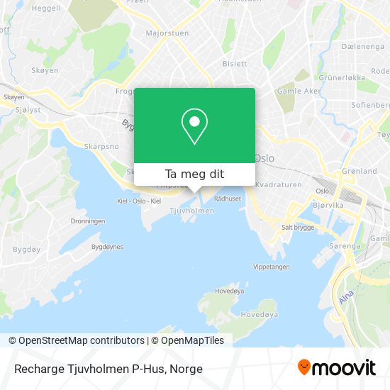 Recharge Tjuvholmen P-Hus kart