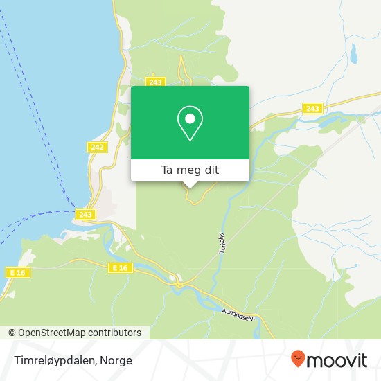 Timreløypdalen kart