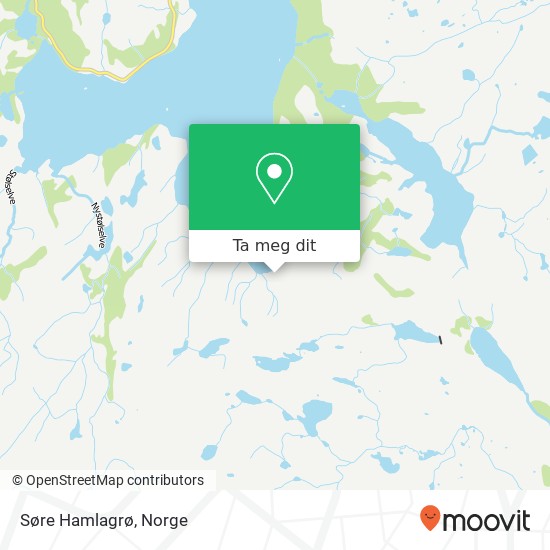 Søre Hamlagrø kart