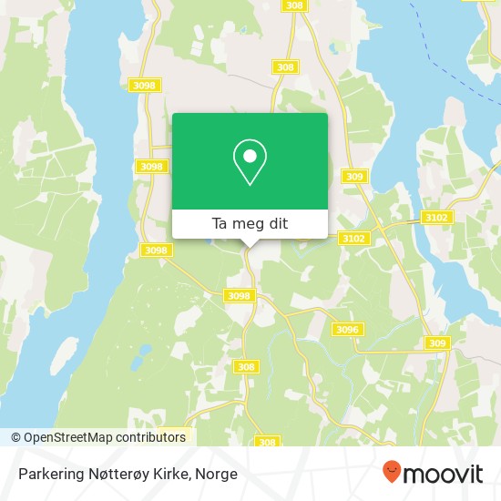Parkering Nøtterøy Kirke kart