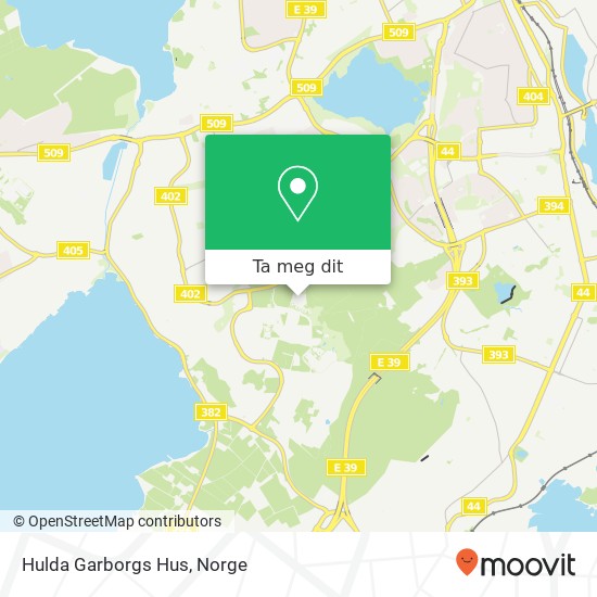 Hulda Garborgs Hus kart