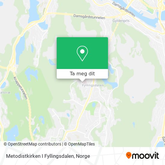 Metodistkirken I Fyllingsdalen kart