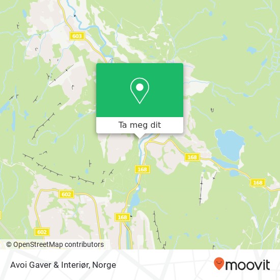 Avoi Gaver & Interiør kart