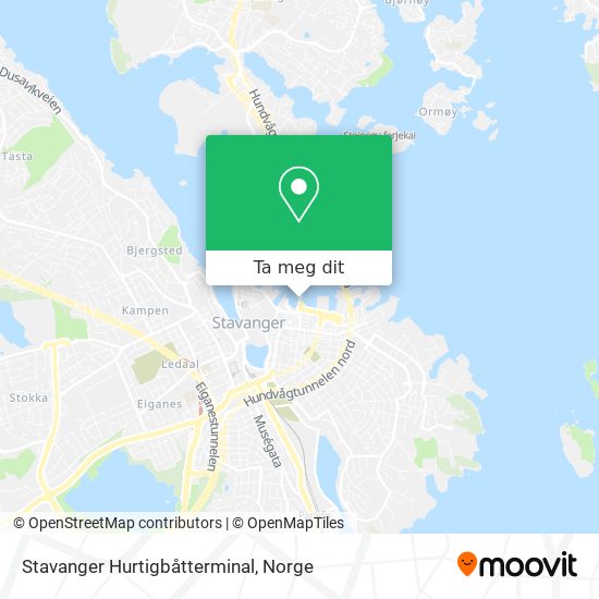 Stavanger Hurtigbåtterminal kart